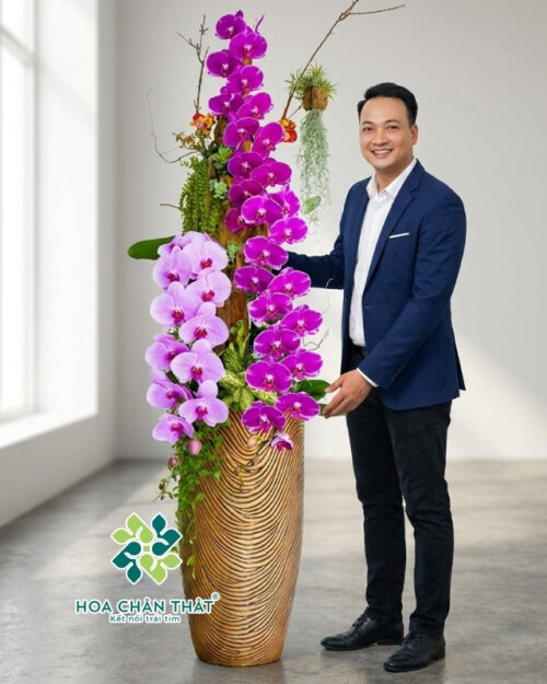 Chậu lan hồ điệp 3 cành – Dáng Huyền