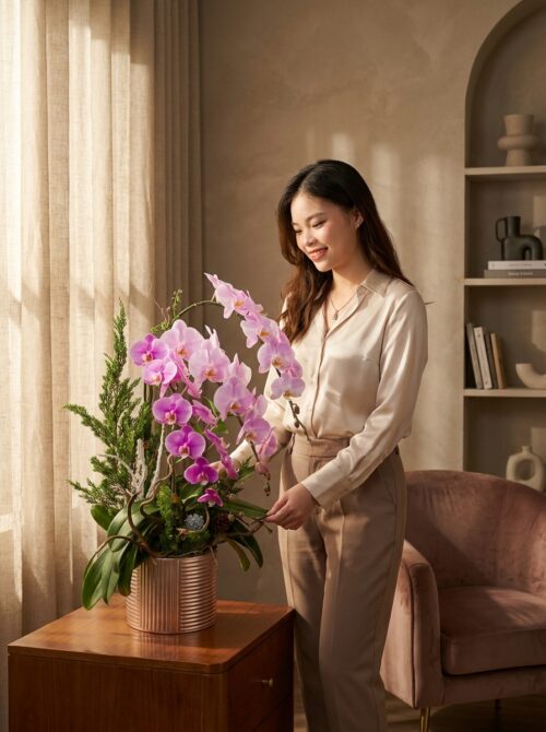 Chậu lan hồ điệp 3 cành – Điệu Nhảy Mùa Đông