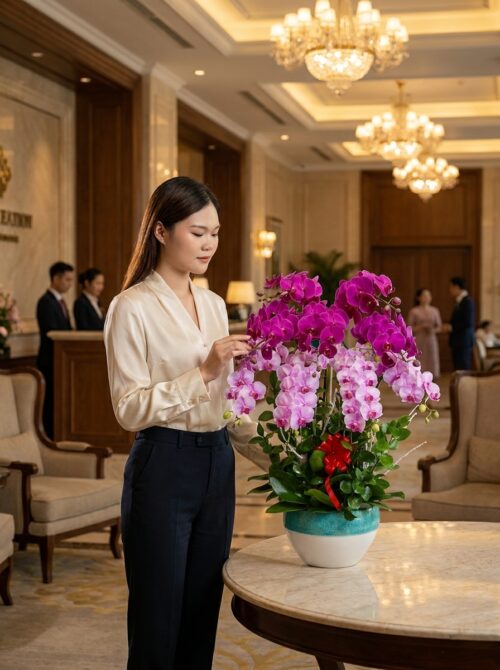 Chậu lan hồ điệp 9 cành - Phúc Hòa Hồng Ngọc