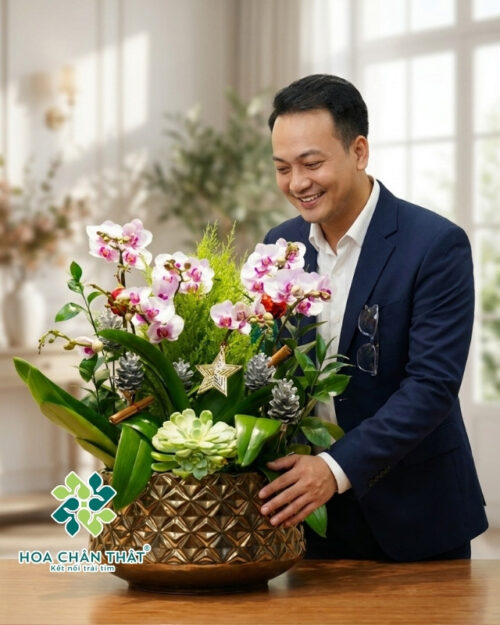 Chậu lan hồ điệp mini 6 cành – Vườn Mùa Đông