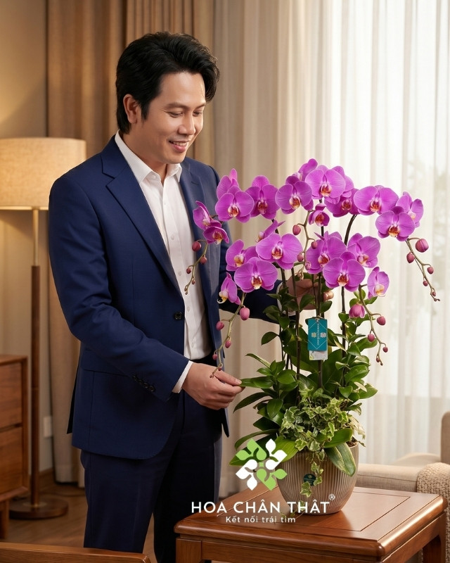 Chậu Lan Hồ Điệp 5 Cành – Màu Hồng Tím Dịu Ngọt Chậu Lan Hồ Điệp 5 Cành – Màu Hồng Tím Dịu Ngọt