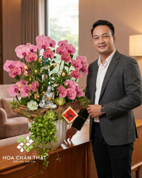 Chậu Lan Hồ Điệp 7 Cành – Hồng An Nhiên Trang Trí Tượng Phật Chậu Lan Hồ Điệp 7 Cành – Hồng An Nhiên Trang Trí Tượng Phật