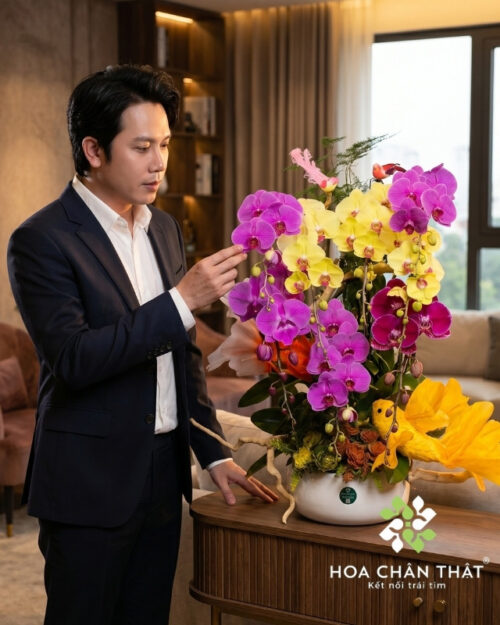 Chậu Lan Hồ Điệp 8 Cành – Rực Rỡ Năng Lượng