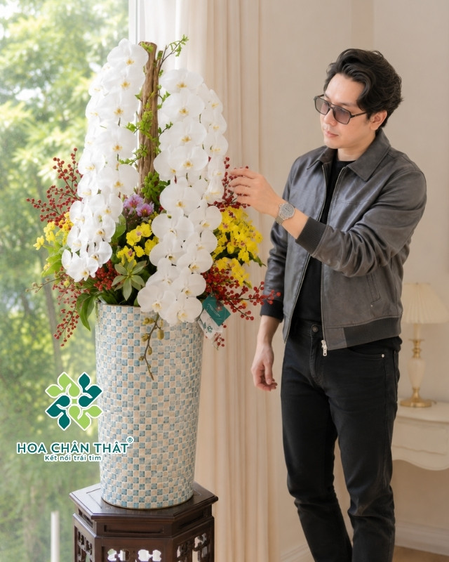 Chậu Lan Hồ Điệp Nữ Hoàng Trắng 2 Cành – Song Phúc Vương Quyền Chậu Lan Hồ Điệp Nữ Hoàng Trắng 2 Cành – Song Phúc Vương Quyền