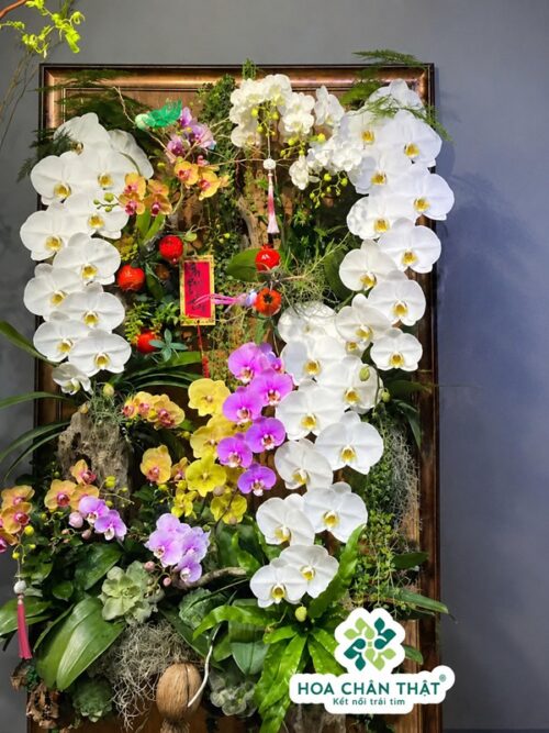 Tranh Lan Hồ Điệp Nữ Hoàng 15 Cành – Vương Khí Viên Mãn