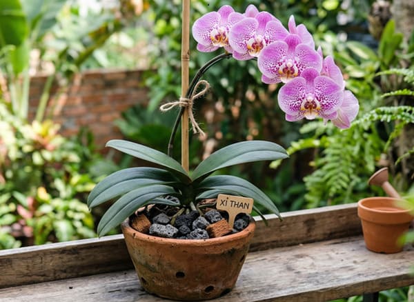 Cách trồng lan hồ điệp bằng xỉ than hiệu quả