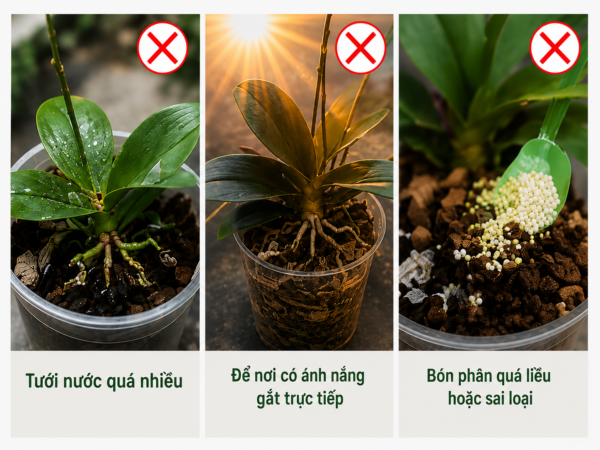 Những sai lầm dễ mắc phải khi chăm sóc lan hồ điệp