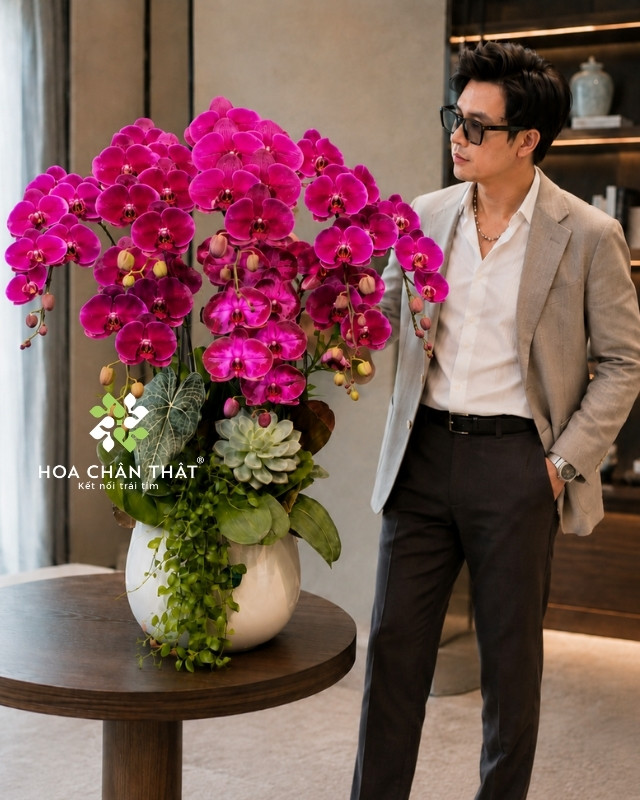 Chậu lan hồ điệp màu tím 8 cành – Cát Tường Như Ý Chậu lan hồ điệp màu tím 8 cành – Cát Tường Như Ý